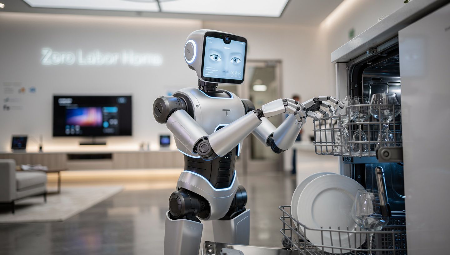 رونمایی ال‌جی از ربات خانگی هوشمند CLOiD با دو بازوی انسان‌نما در CES 2026